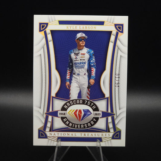 2023 National Treasures NASCAR Diamond Anniversary Kyle Larson #66 Holo Gold /10 - NASCARD.shop