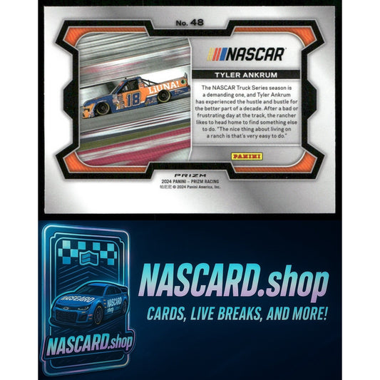 2024 Panini Prizm #48 Tyler Ankrum White Sparkle - NASCARD.shop