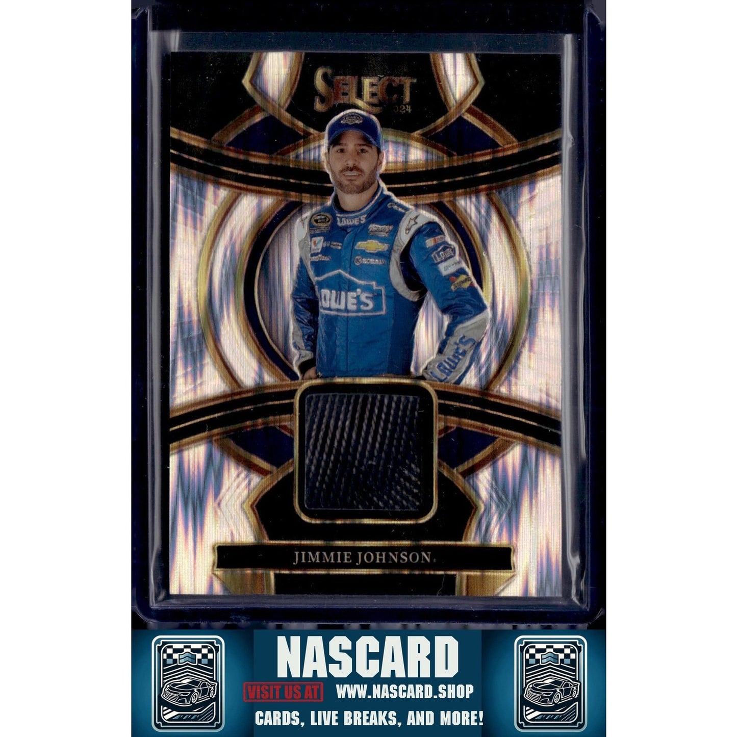 2024 Panini Select #SS-JJN Jimmie Johnson Selective Swatches Flash Prizms - NASCARD.shop