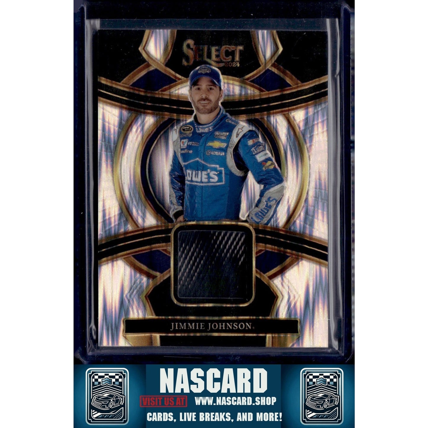 2024 Panini Select #SS-JJN Jimmie Johnson Selective Swatches Flash Prizms - NASCARD.shop
