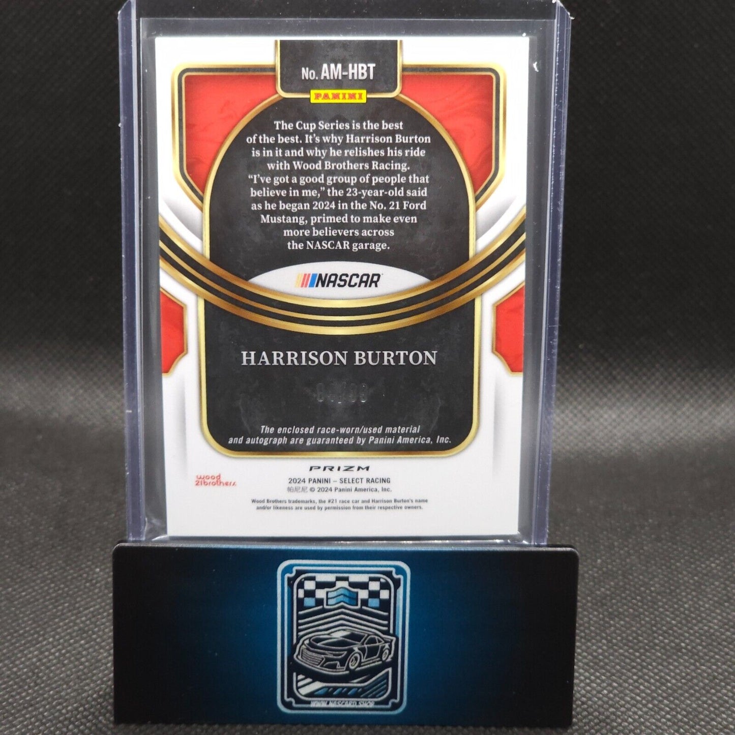 2024 Panini Select Racing Autographed Memorabilia #AM-HBT Harrison Burton 94/99