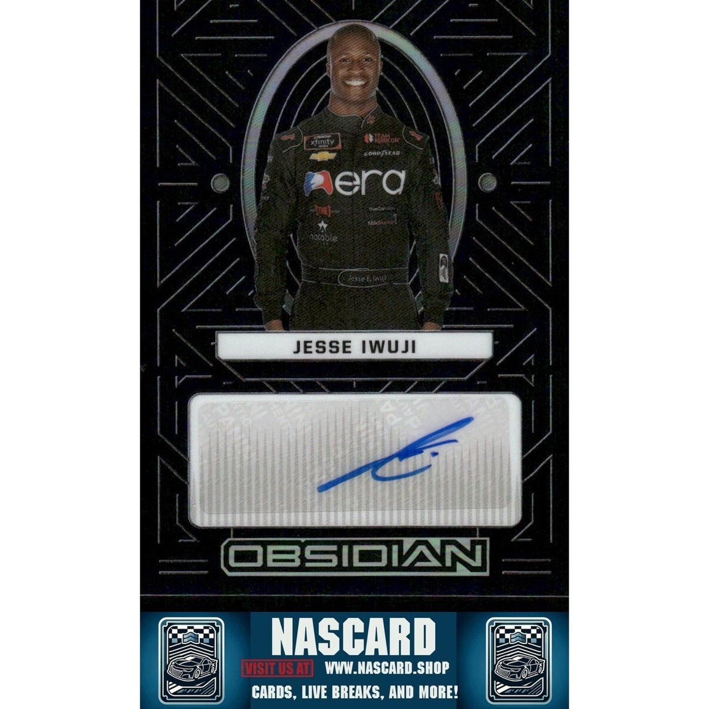 2023 Panini Chronicles - Obsidian Signatures Jesse Iwuji #JI (AU, RC) - NASCARD.shop