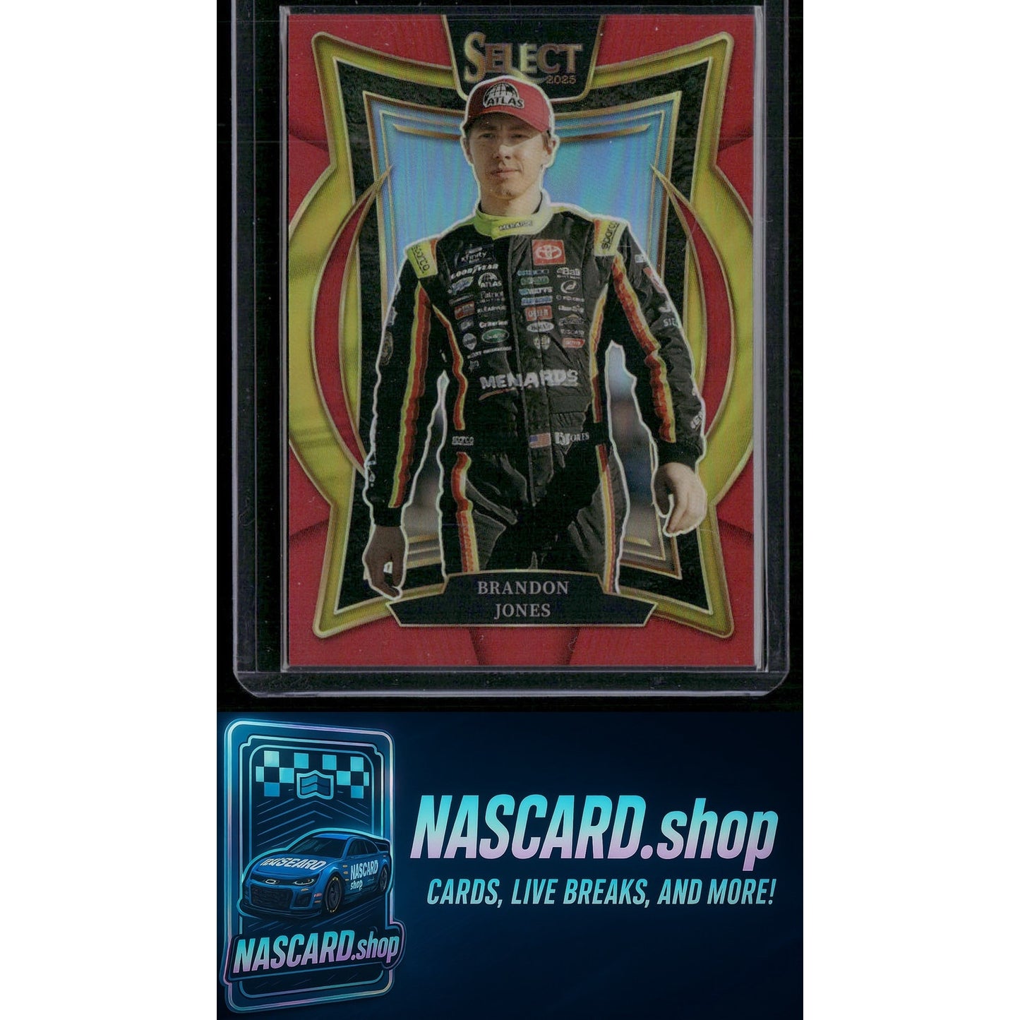 2025 Panini Select #91 Brandon Jones Red Prizms #/125 - NASCARD.shop