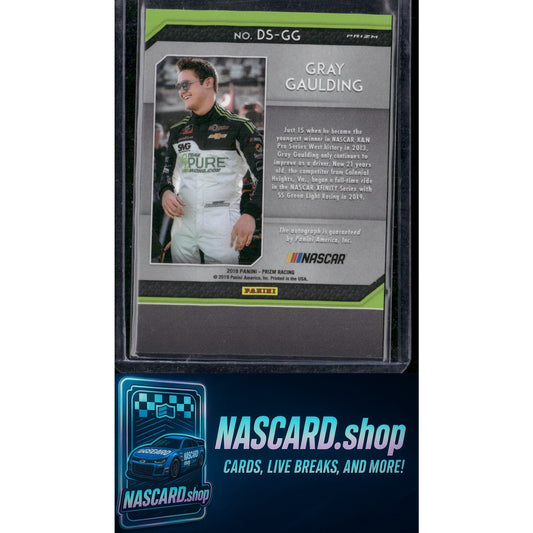 2019 Panini Prizm #DS-GG Gray Gaulding Driver Signatures Prizm - NASCARD.shop
