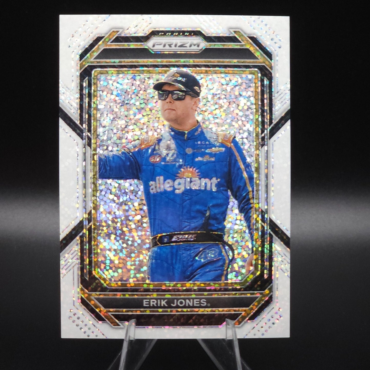 2023 Panini Prizm - Erik Jones #80 White Sparkle Prizm