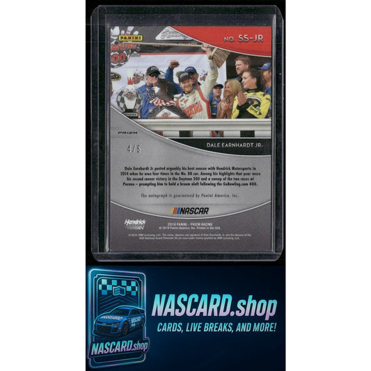 2019 Panini Prizm #SS-JR Dale Earnhardt Jr Scripted Signatures White Prizm #/5 - NASCARD.shop