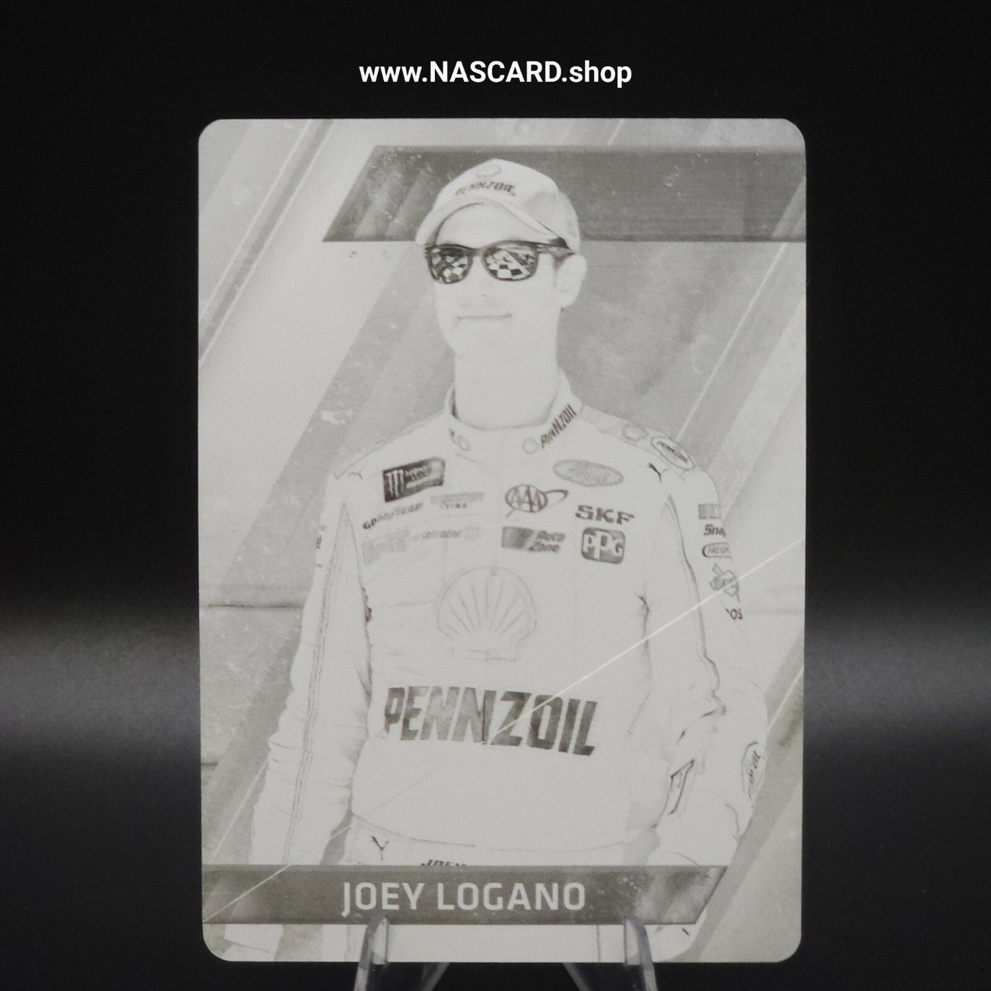 2017 Panini Absolute - #80 Printing Plate Black Joey Logano 1/1 - NASCARD.shop