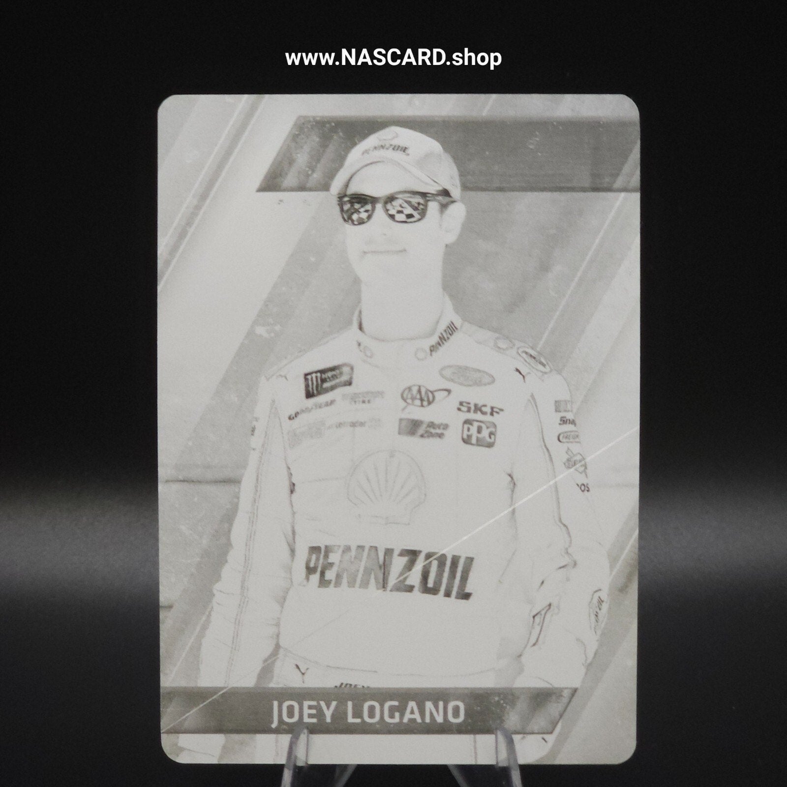 2017 Panini Absolute - #80 Printing Plate Black Joey Logano 1/1 - NASCARD.shop