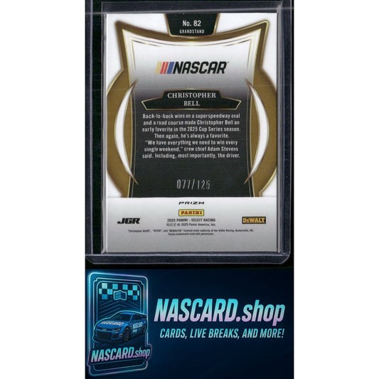 2025 Panini Select #82 Christopher Bell Red Prizms #/125