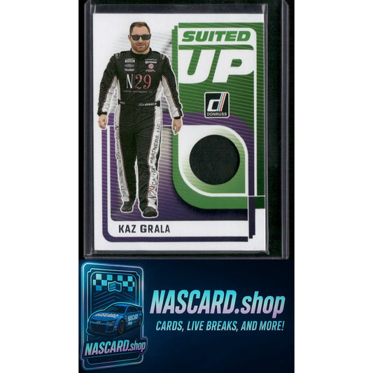 2025 Donruss #SU-KAZ Kaz Grala Suited Up Swatches - NASCARD.shop
