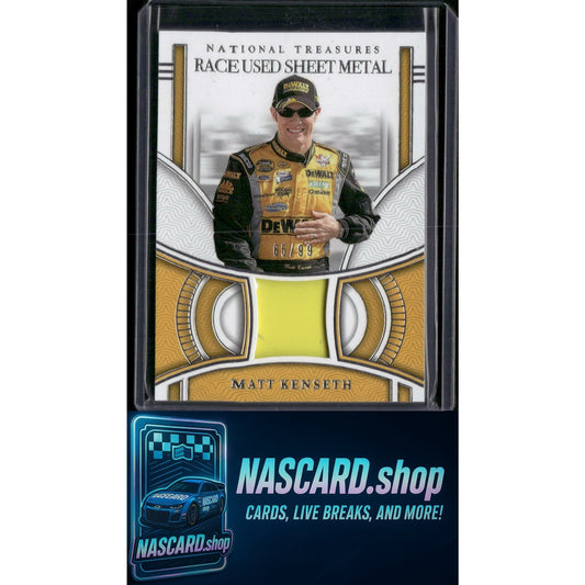 2024 Panini National Treasures #RUS-MKT Matt Kenseth Race Used Sheet Metal #/99 - NASCARD.shop