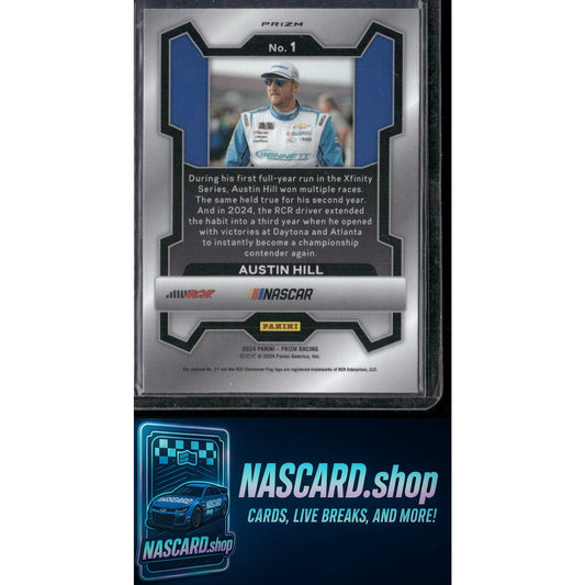 2024 Panini Prizm #1 Austin Hill White Sparkle