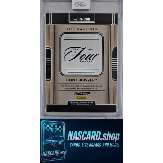 2025 Panini Turn Four #TS-CBR Clint Bowyer Tire Swatches Blue