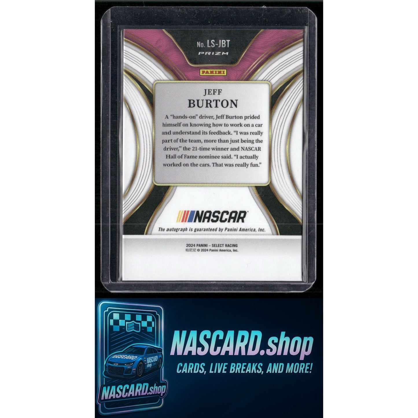 2024 Panini Select #LS-JBT Jeff Burton Legendary Signatures - NASCARD.shop