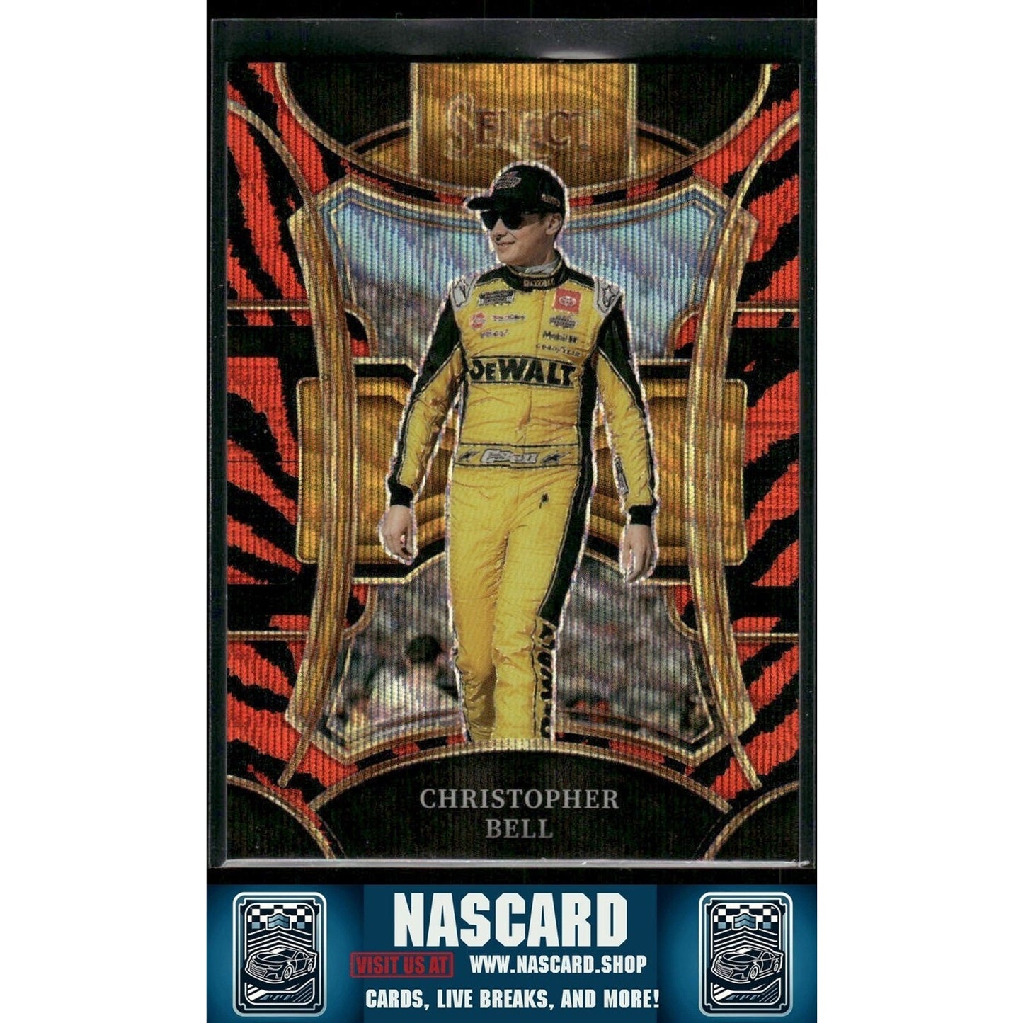2024 Panini Select Trackside Christopher Bell #256 Tiger Prizm SSP