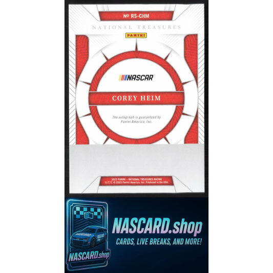 2023 Panini National Treasures #RS-CHM Corey Heim Rising Stars #/49