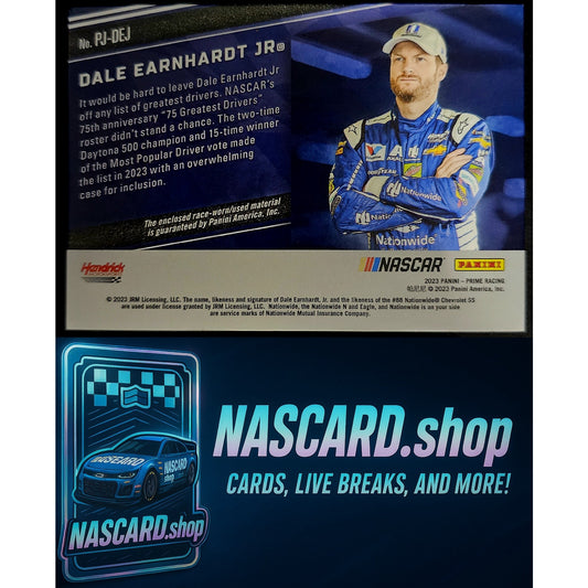 2023 Panini Prime Dale Earnhardt Jr Prime Jumbo Associate Sponsor #1/1