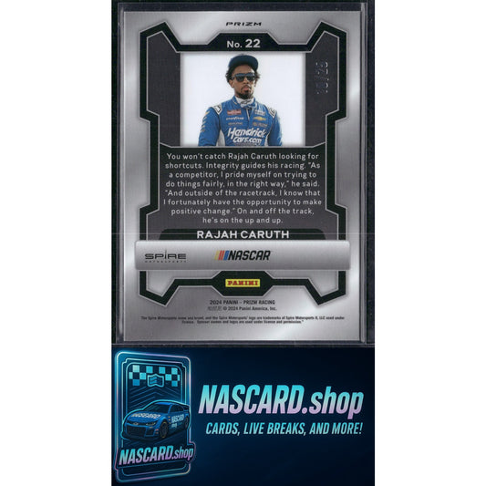 2024 Panini Prizm #22 Rajah Caruth Mojo #/25 - NASCARD.shop
