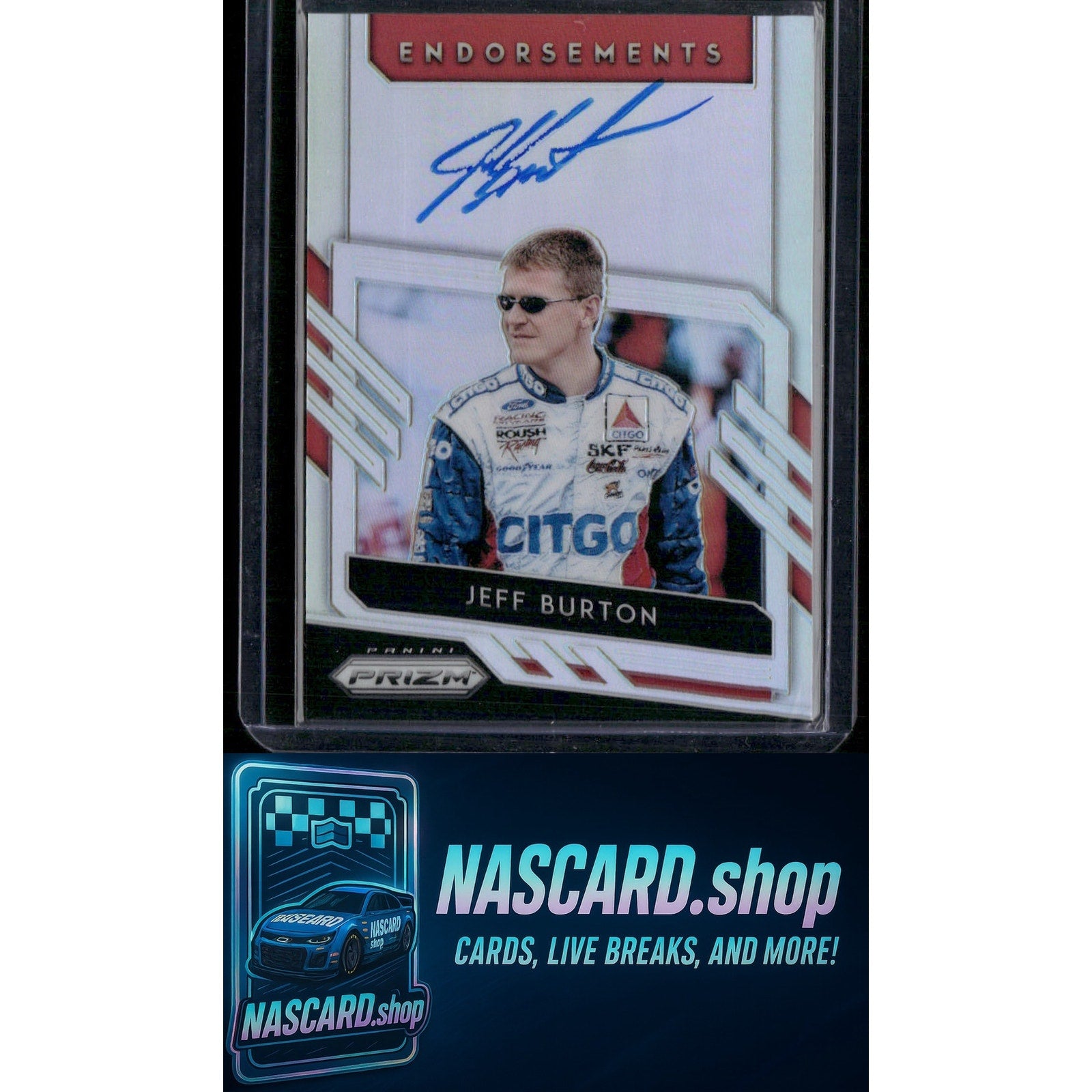 2019 Panini Prizm #E-JB Jeff Burton Endorsements Prizm - NASCARD.shop