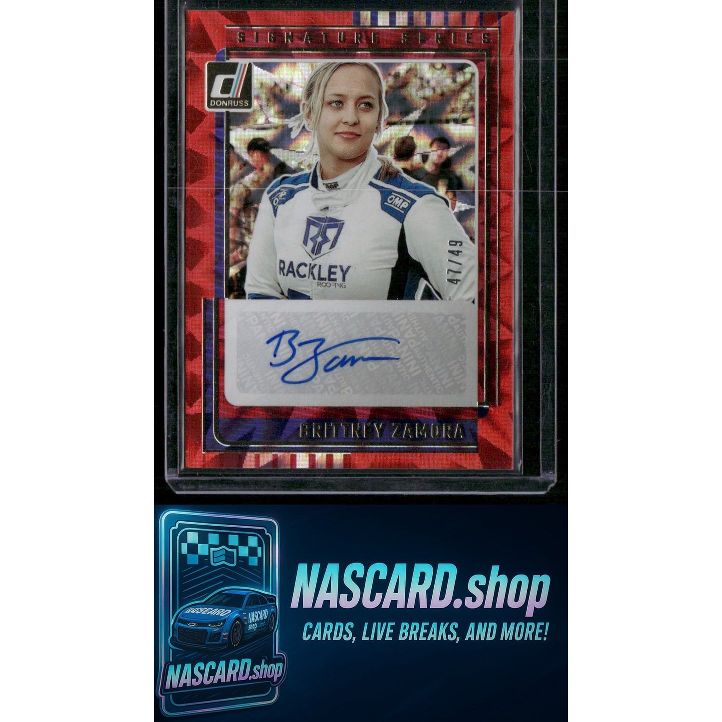 2025 Donruss #SS-BZA Brittney Zamora Signature Series Red Xplosion