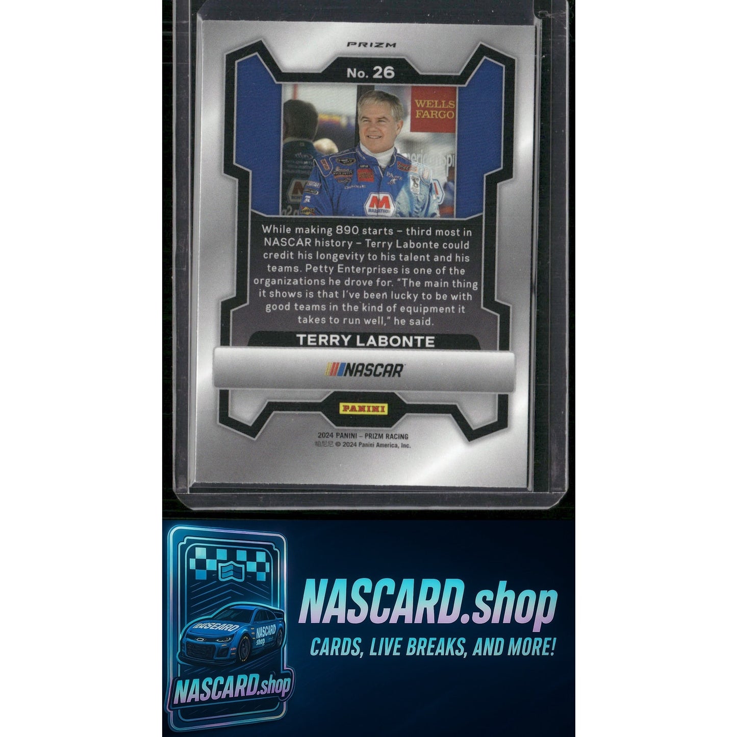 2024 Panini Prizm #26 Terry Labonte Blue Ice - NASCARD.shop