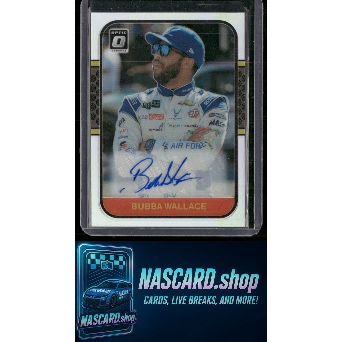 2020 Donruss #82 Bubba Wallace Optic Signatures Holo #/99