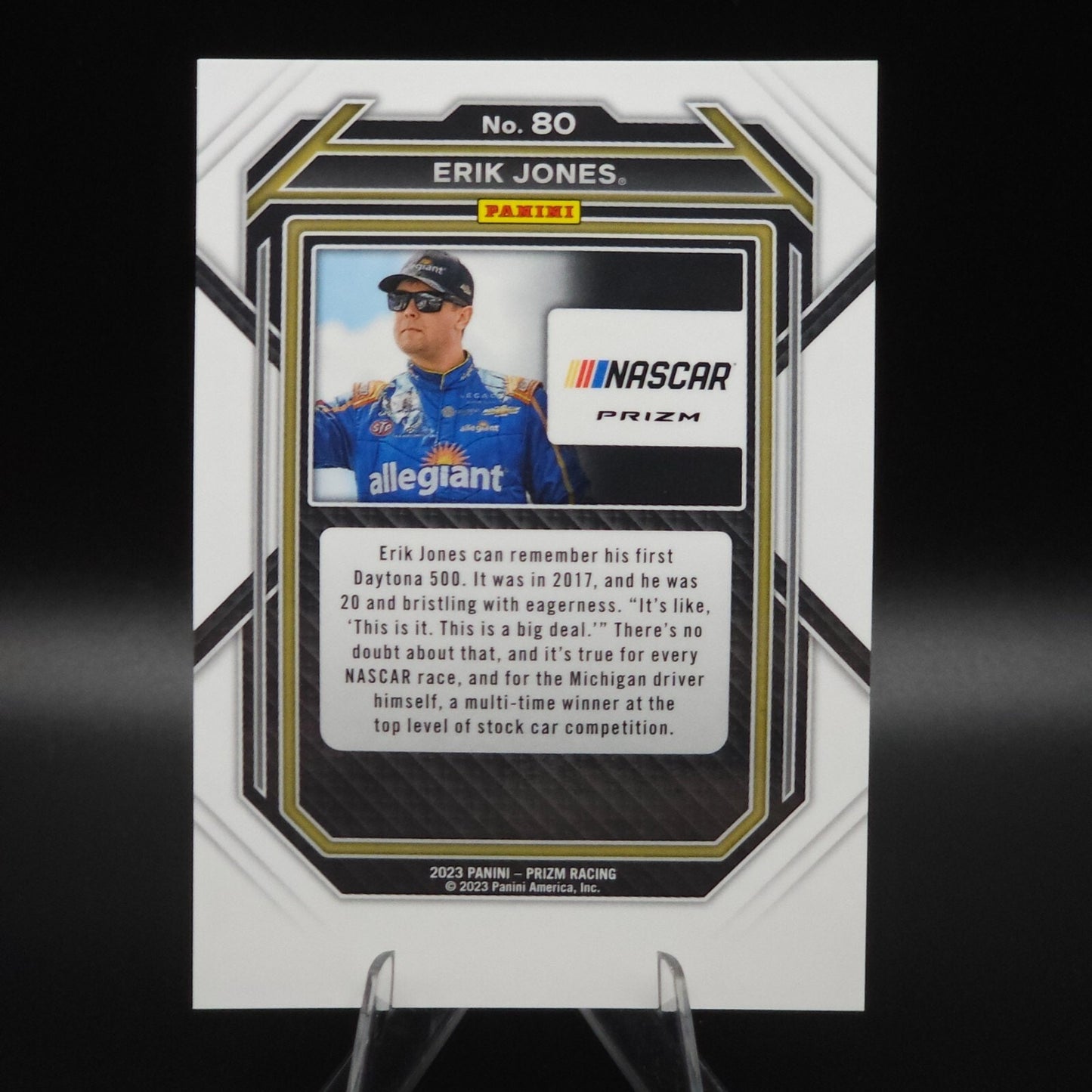 2023 Panini Prizm - Erik Jones #80 White Sparkle Prizm