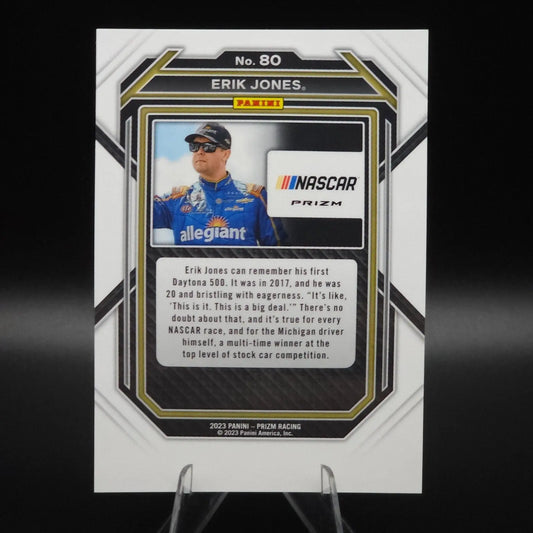 2023 Panini Prizm - Erik Jones #80 White Sparkle Prizm - NASCARD.shop