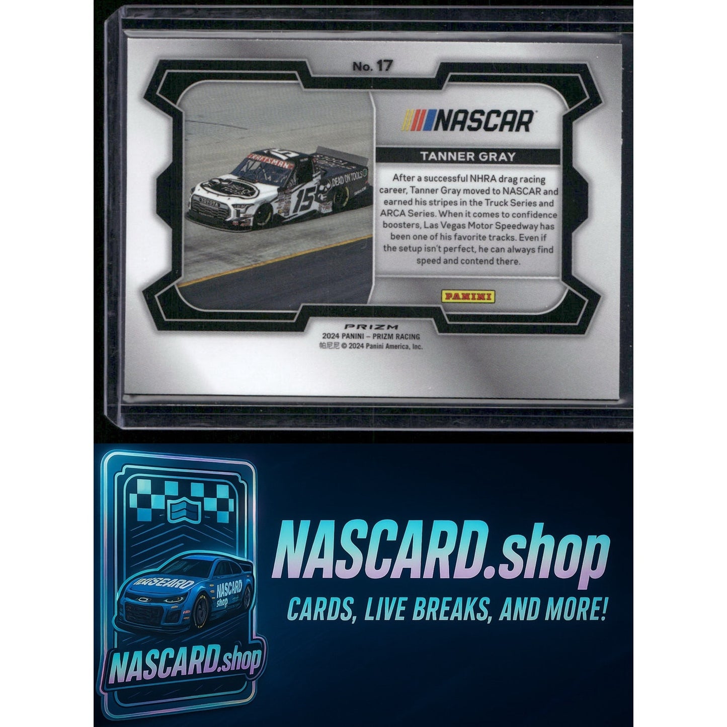 2024 Panini Prizm #17 Tanner Gray White Sparkle