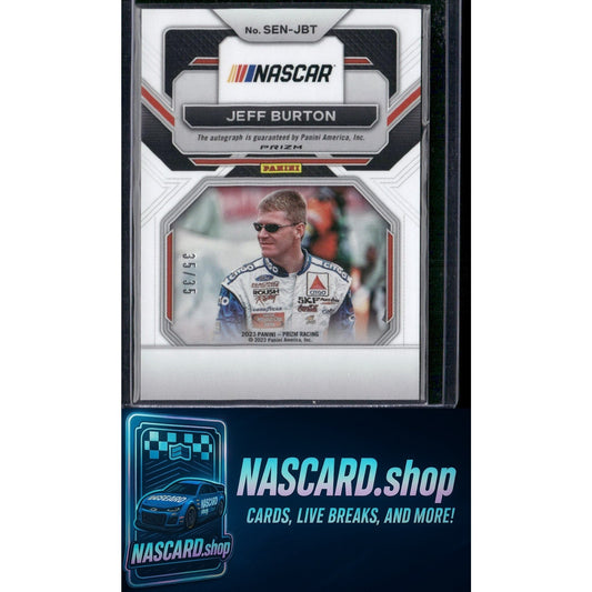 2023 Panini Prizm Jeff Burton Sensational Signatures Carolina Blue Scope #/35 - NASCARD.shop