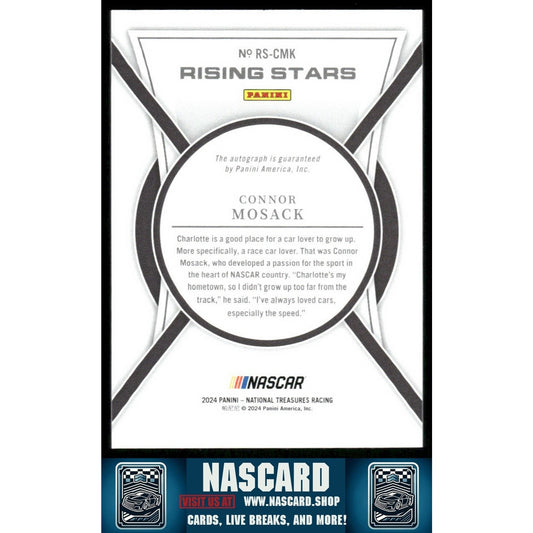 2024 Panini National Treasures Connor Mosack Rising Stars Holo Silver #/49 (RC) - NASCARD.shop