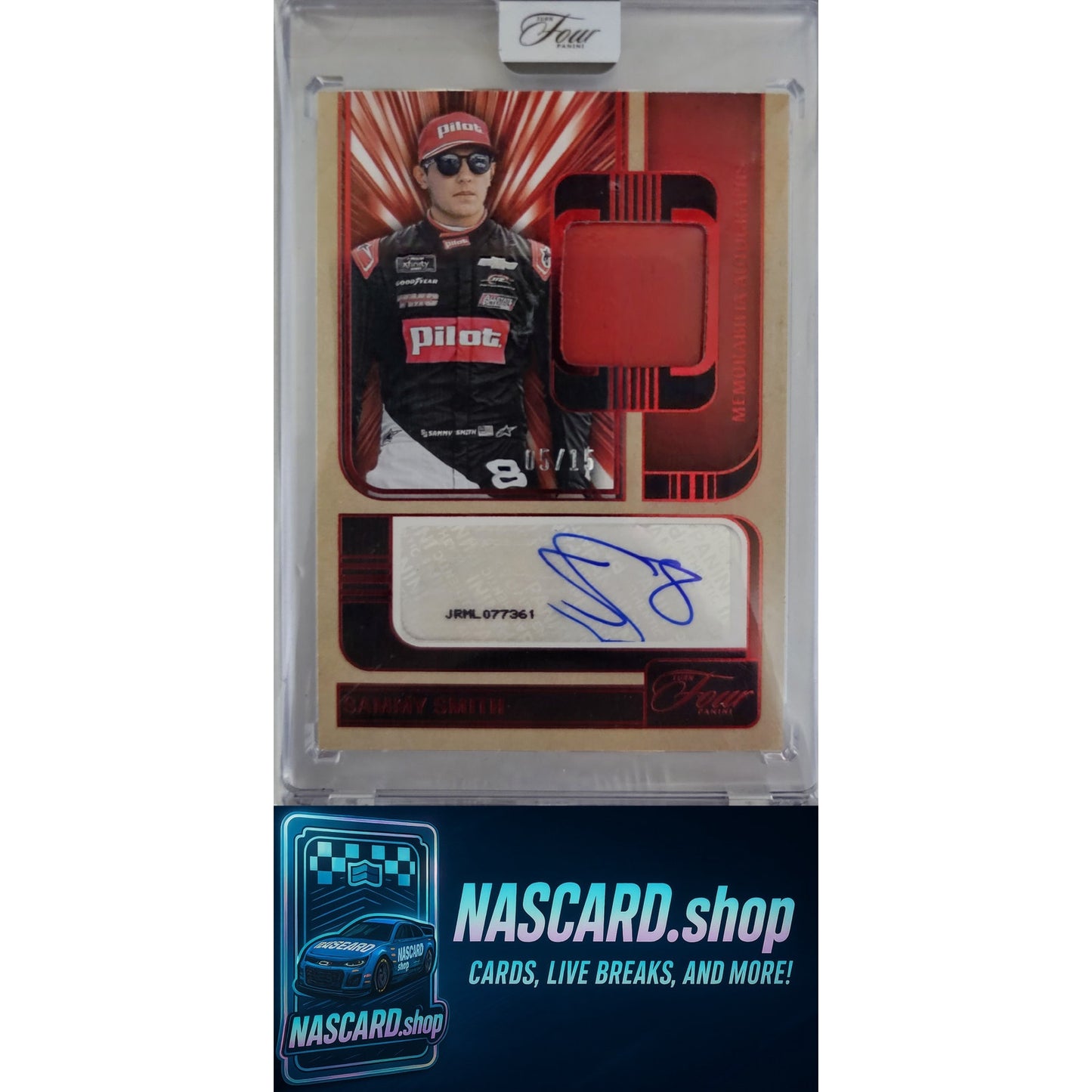 2025 Panini Turn Four #MA-SST Sammy Smith Memorabilia Autographs Red #/15