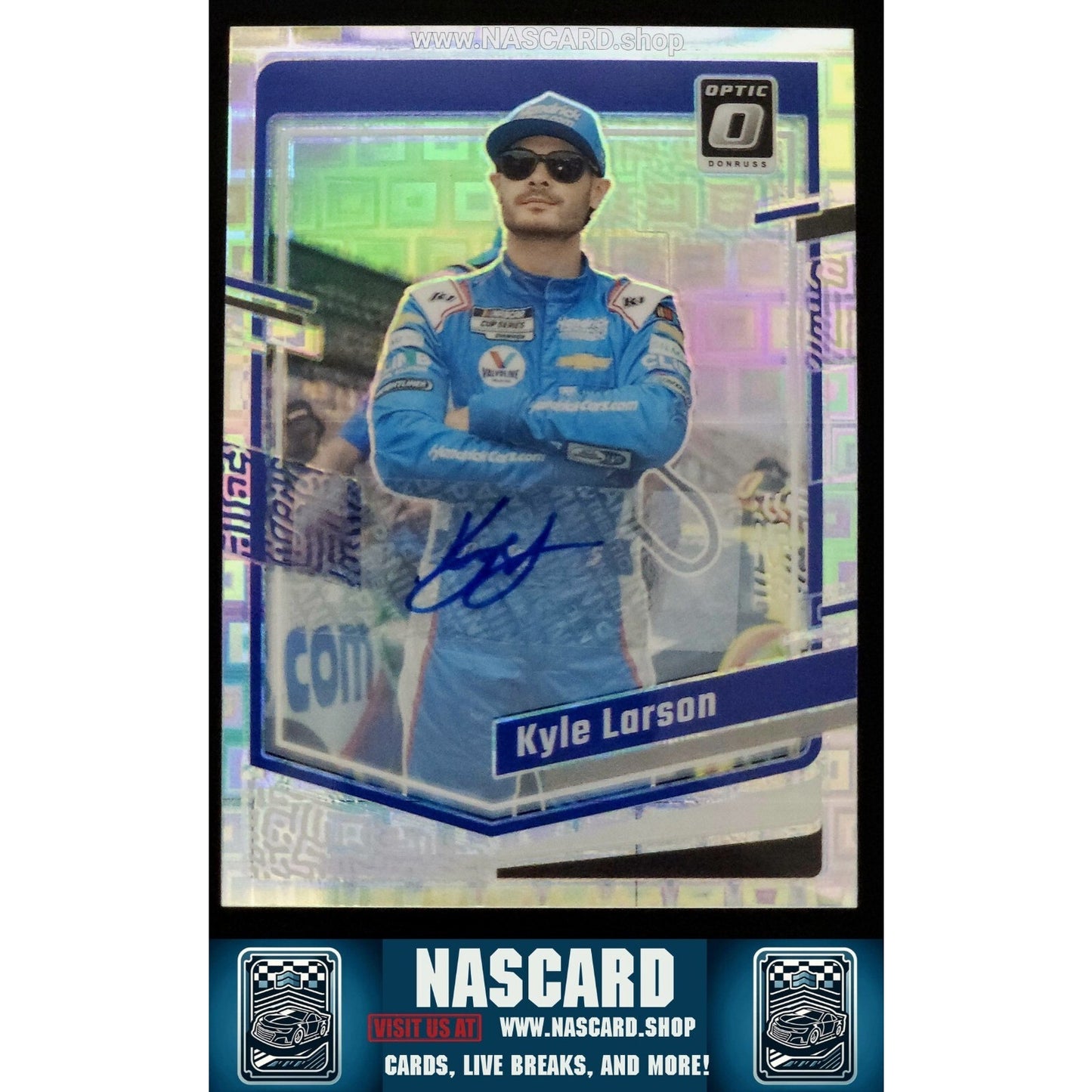 2024 Panini Donruss NASCAR - Kyle Larson #26 Optic Autograph Pandora Prizm /25