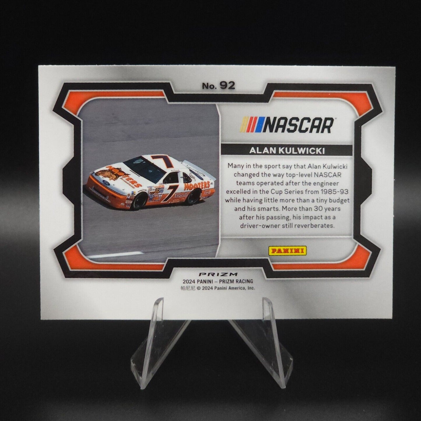 2024 Panini Prizm Rides Green Prizm #92 Alan Kulwicki - NASCARD.shop