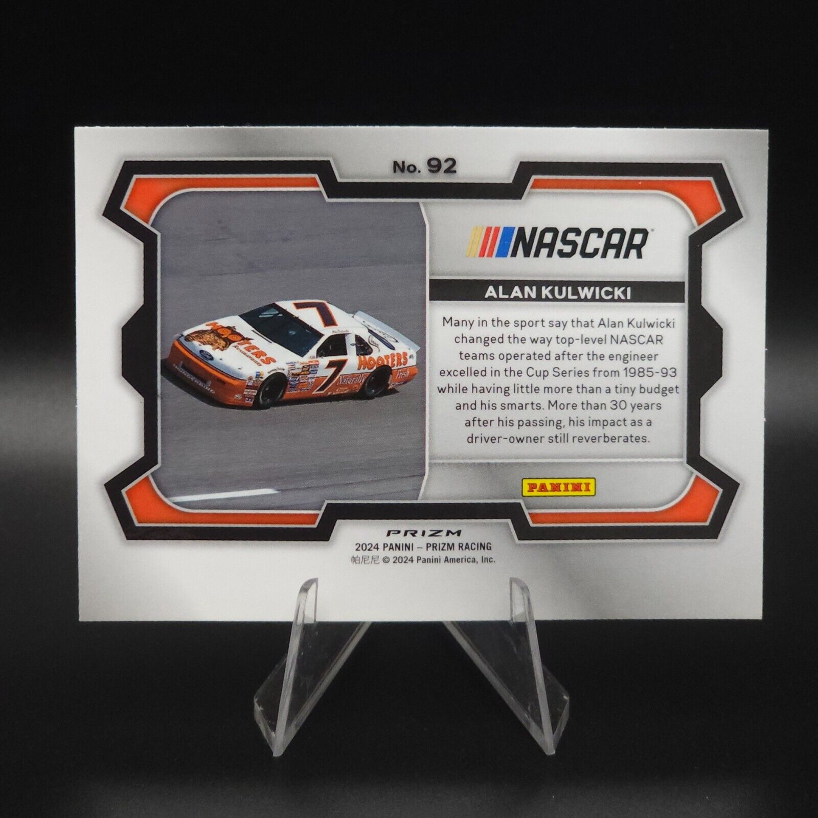 2024 Panini Prizm Rides Green Prizm #92 Alan Kulwicki - NASCARD.shop