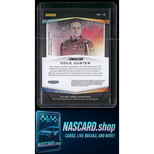 2020 Panini Chronicles #16 Cole Custer Ascension Autographs #/50