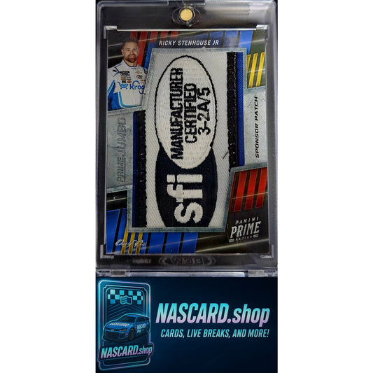 2023 Panini Chronicles Ricky Stenhouse Jr. Prime Jumbo SFI PATCH #1/1