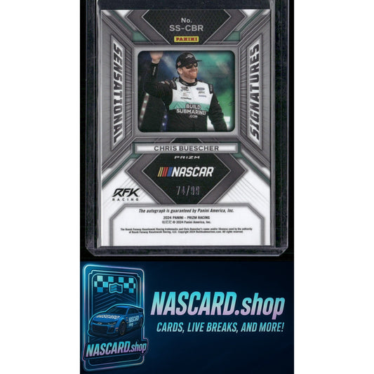 2024 Panini Prizm #SS-CBR Chris Buescher Sensational Signatures Red #/99