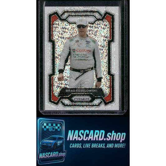 2024 Panini Prizm #47 Brad Keselowski White Sparkle
