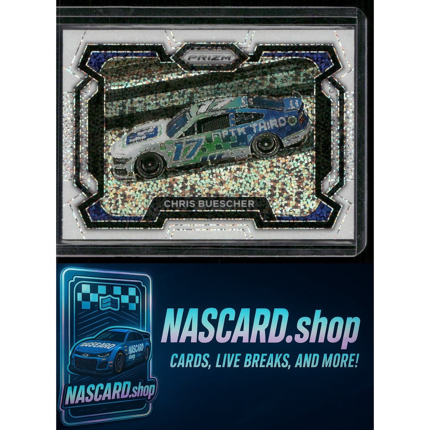 2024 Panini Prizm #79 Chris Buescher White Sparkle