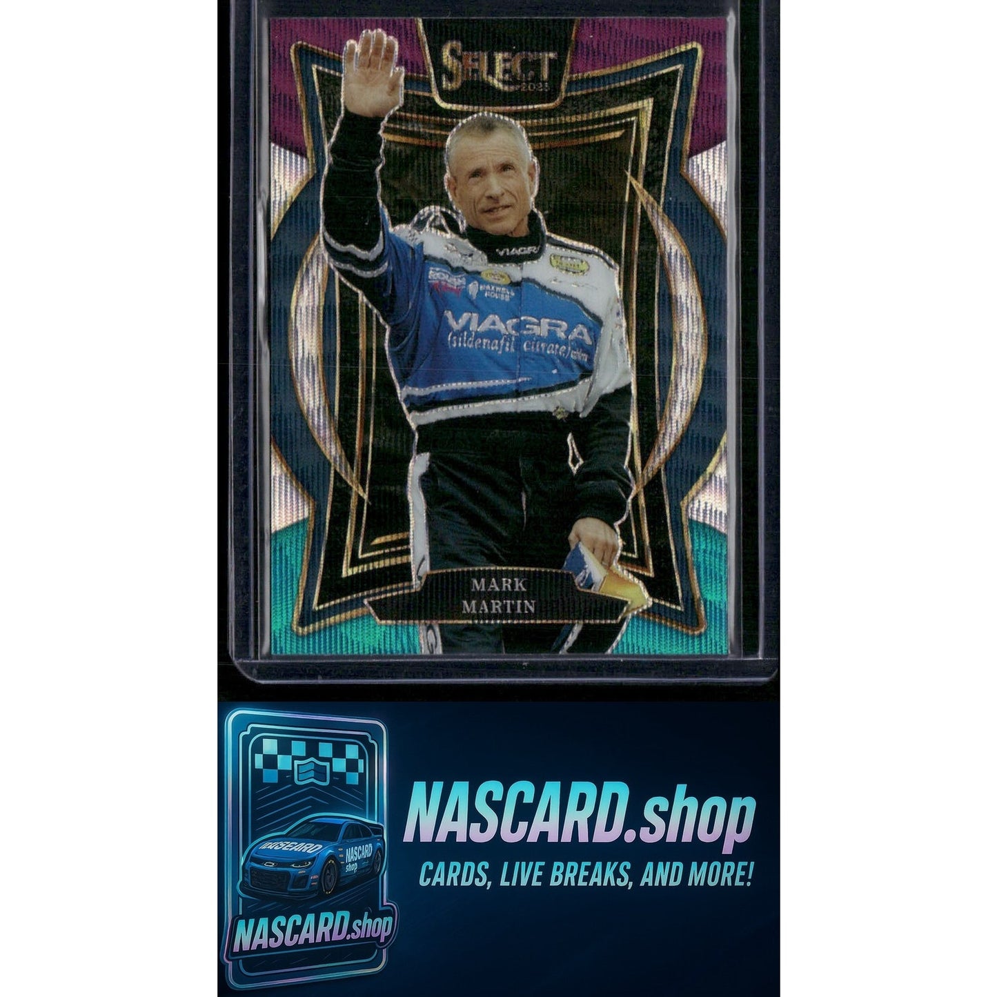 2025 Panini Select #42 Mark Martin Tri-Color Prizms