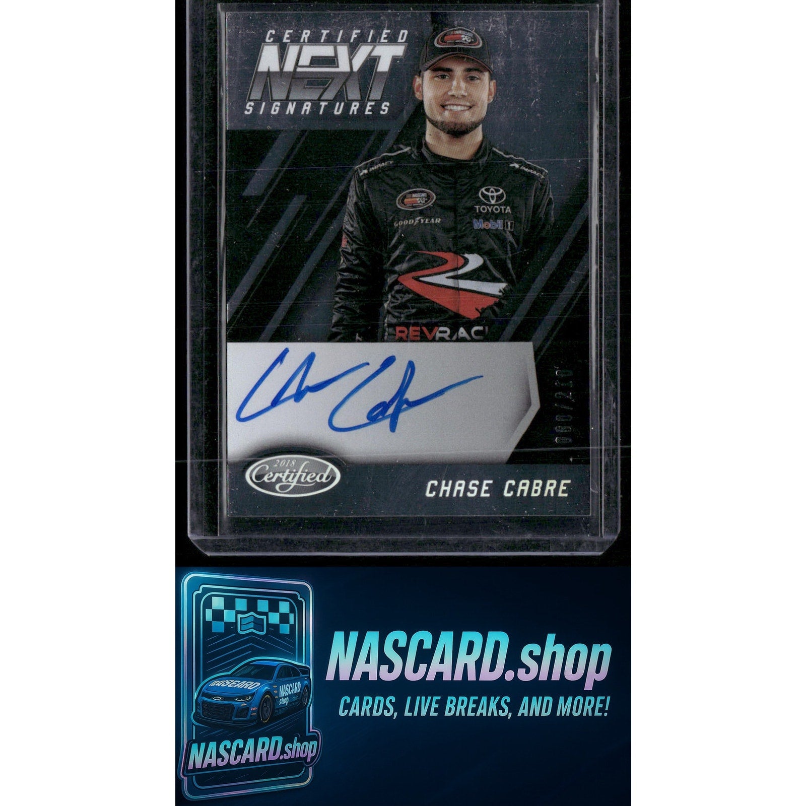2018 Panini Certified #NEXT-CC Chase Cabre Certified Next Signatures #/210 - NASCARD.shop