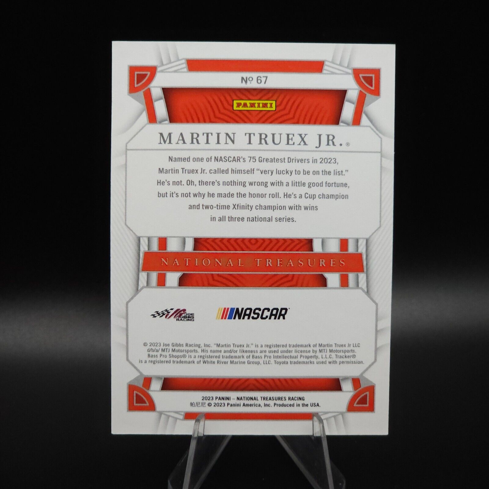 2023 National Treasures Diamond Anniversary Stars & Stripes Martin Truex Jr. /13 - NASCARD.shop