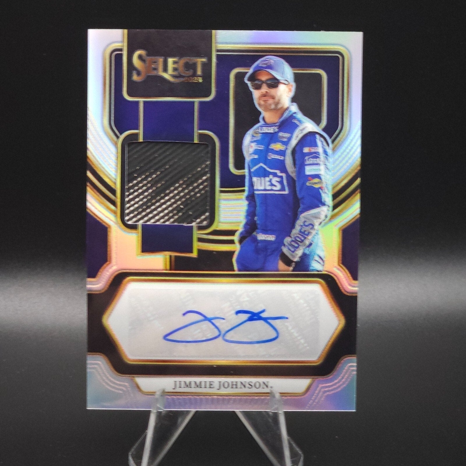 2024 Panini Select Autopgraphed Memorabilia Silver Prizm Jimmie Johnson /35 - NASCARD.shop