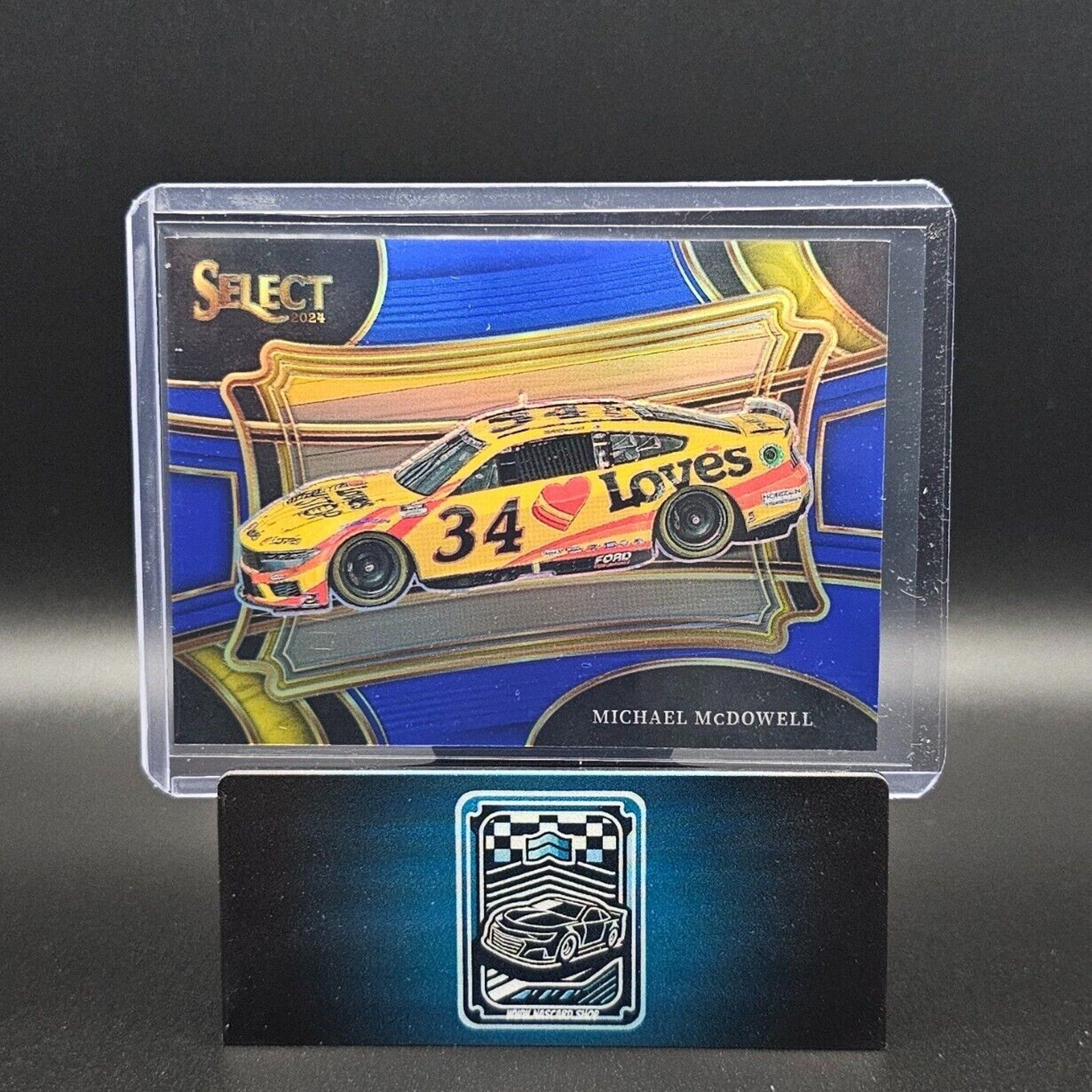 2024 Panini Select Racing Pit Road Blue Prizm #144 Michael McDowell /175 - NASCARD.shop