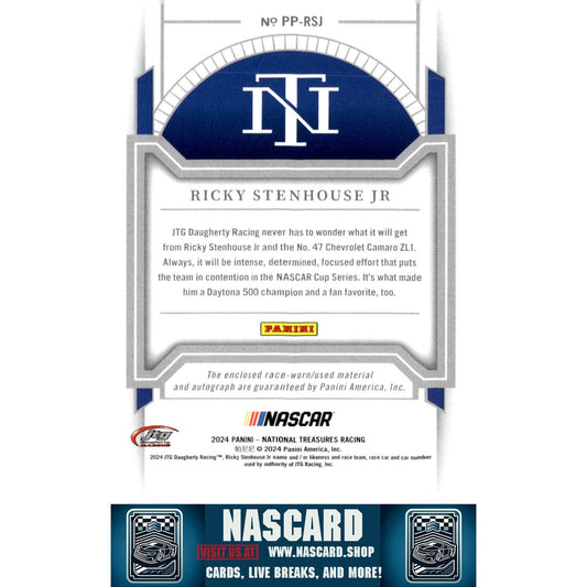 2024 Panini National Treasures Ricky Stenhouse Jr Premium Patches Red #/11 - NASCARD.shop