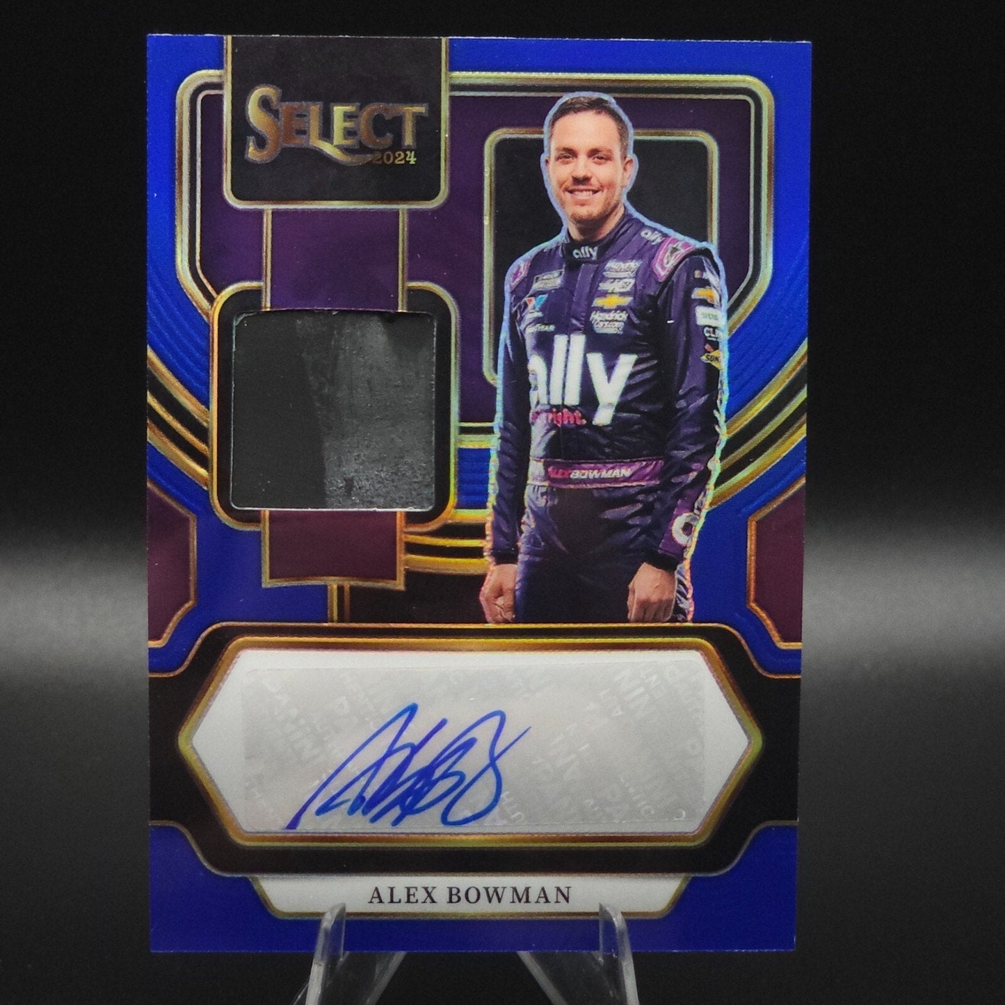 2024 Panini Select -Autographed Memorabilia Blue Prizm Alex Bowman /35 - NASCARD.shop