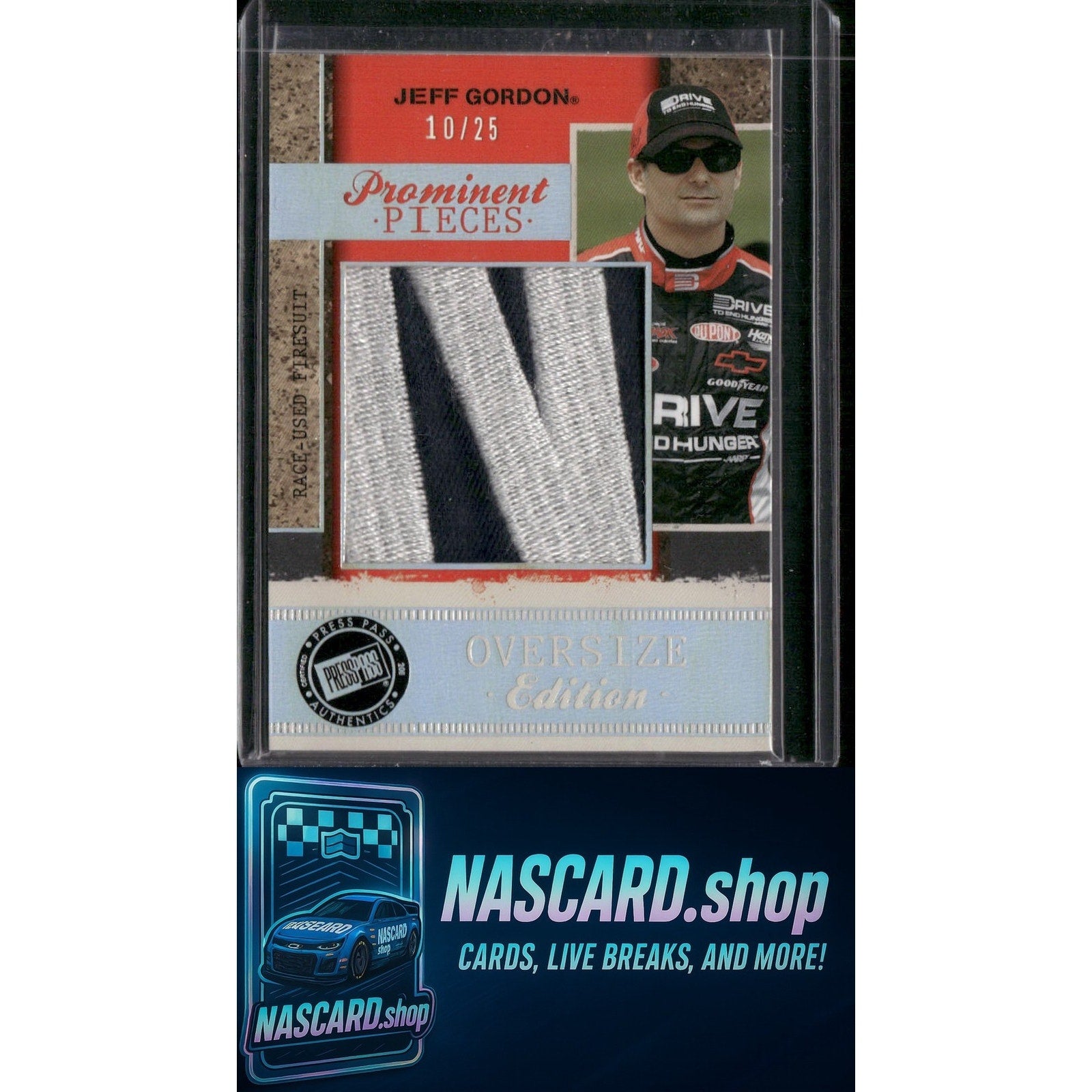 2011 Press Pass Legends #PP-JG Jeff Gordon Prominent Pieces Holofoil #/25 - NASCARD.shop