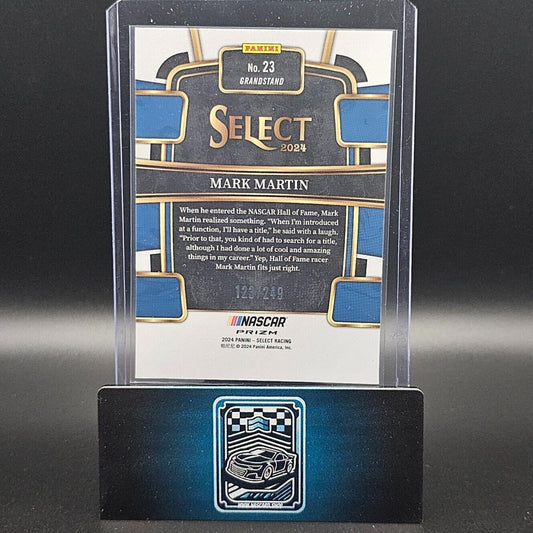 2024 Panini Select - Grandstand Red And Blue Prizm #23 Mark Martin /249 - NASCARD.shop