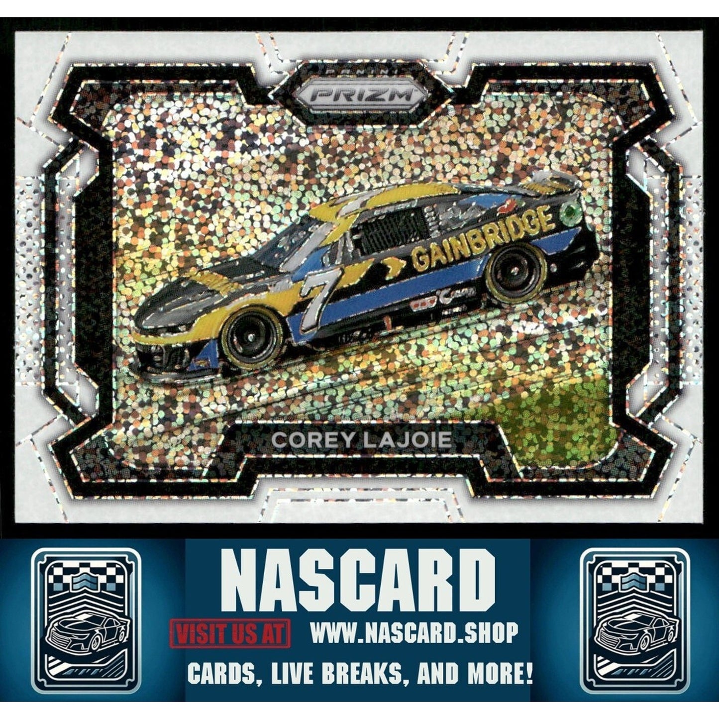 2024 Panini Prizm - Base Rides Corey LaJoie #37 White Sparkle Prizm